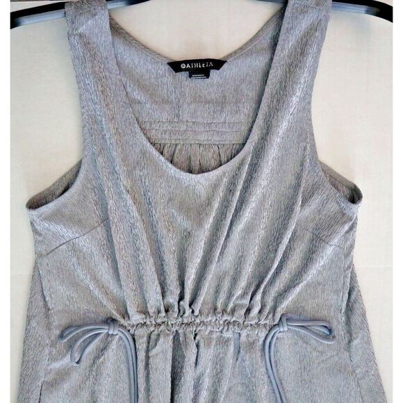 Athleta 601555-00 Women's Sz Large Gray/Silver Echo Midi Tank Dress - Picture 7 of 11
